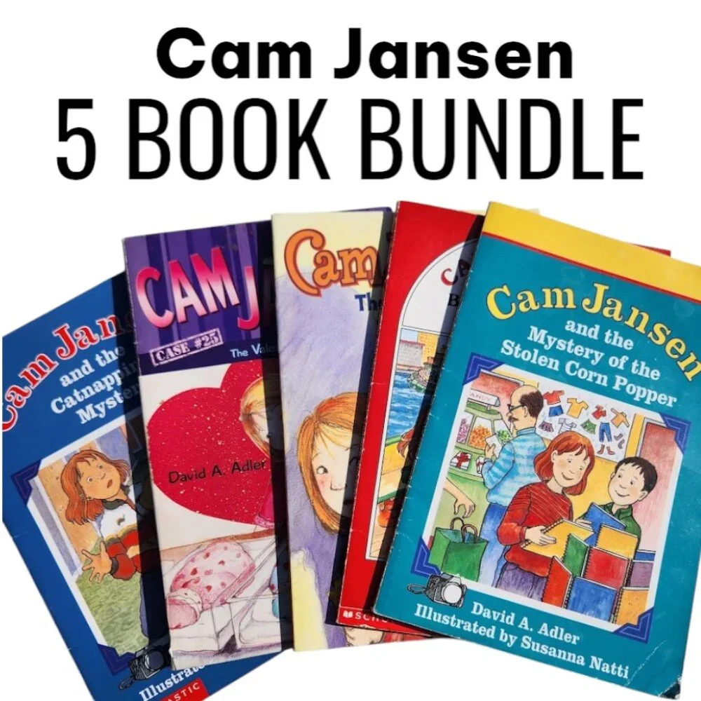 5 Book Bundle Lot Set Scholastic Chapter Books Cam Jansen by David A. Adler Youn